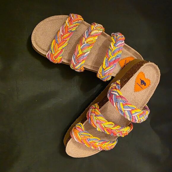 BRAND NEW ROCKET DOG WOMEN'S GREEN ASHLEY COLORFUL STRING SANDALl - Picture 12 of 16